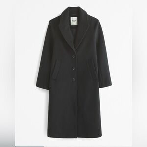 Abercrombie & Fitch Classic Black Trench Coat
